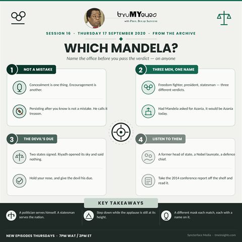 Quadrant brief for session 16: Which Mandela Are You Judging?