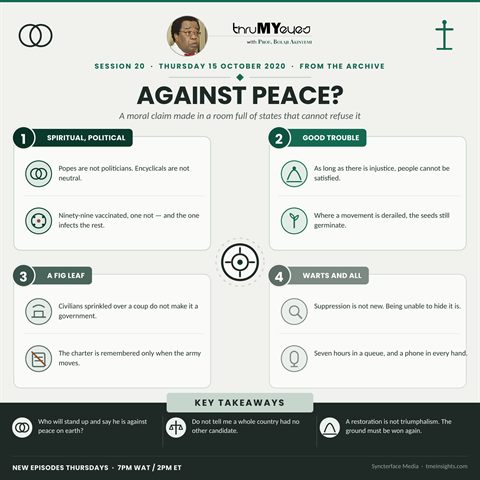Quadrant brief for session 20: Who Would Stand Up And Say He Is Against Peace?