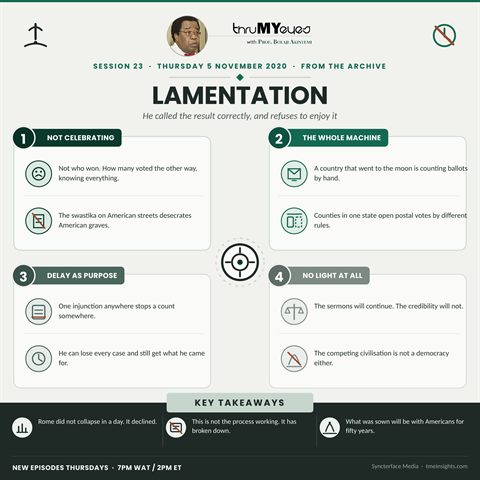 Quadrant brief for session 23: I Am In A Mood Of Lamentation