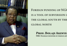 Photo of Foreign funding of NGOs is a tool of subversion of the global south by the global north – Prof. Bolaji Akinyemi