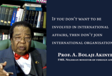Photo of Former Foreign Affairs Minister, Prof. A Bolaji Akinyemi, wades into ECOWAS vs Niger conflict.