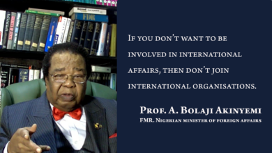 Photo of Former Foreign Affairs Minister, Prof. A Bolaji Akinyemi, wades into ECOWAS vs Niger conflict.